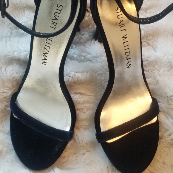 Brand new navy velvet Nudistsong by Stuart Weitzman. - Picture 5 of 5